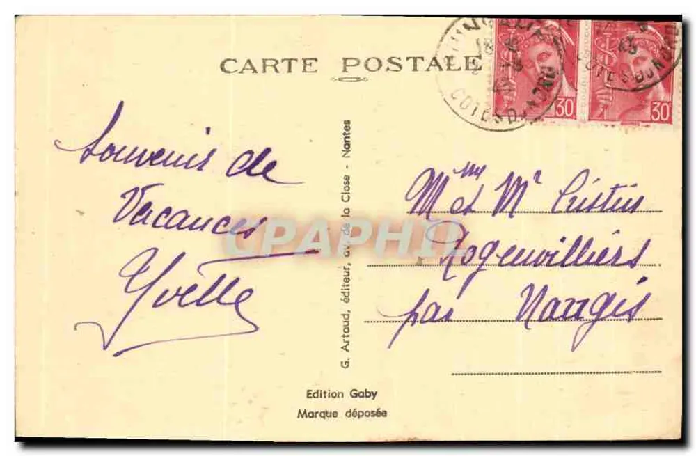 Guingamp (C.-du-N.) — O Castelo — L. W. Gaby - Verso