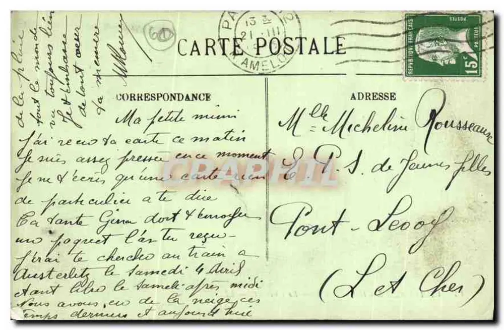 Castelo de Chantilly — O Châtelet — LL. - Verso