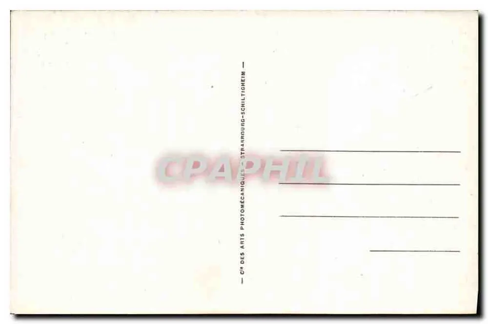Chantilly — O Castelo — LL.12 — Editor: Arts Photomécaniques de Schiltigheim - Verso