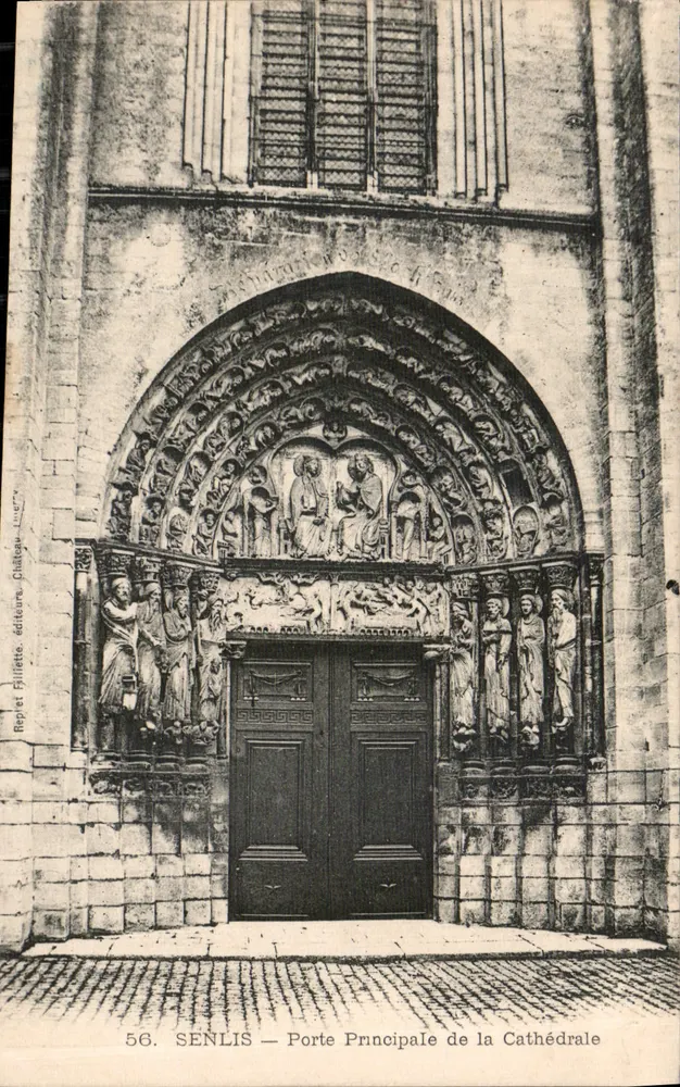 Senlis — Haupteingang der Kathedrale — Repet & Filliette, Verlag - Vorderseite