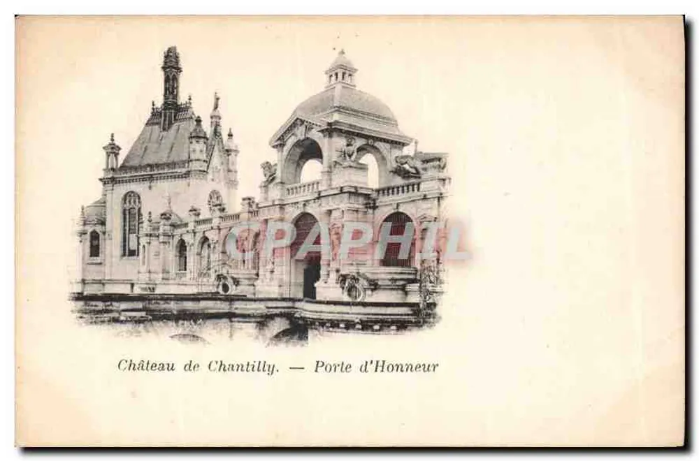 Castelo de Chantilly — Porta de Honra — editor não visível - Frente