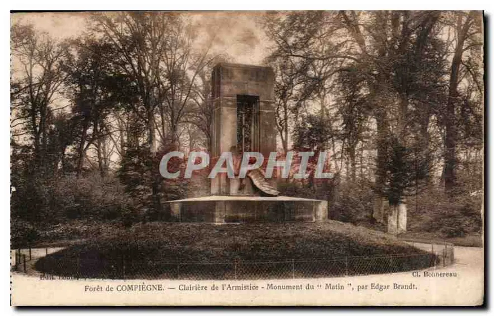 Wald von COMPIÈGNE — Armistice-Clairière — Denkmal "Matin", von Edgar Brandt - Vorderseite