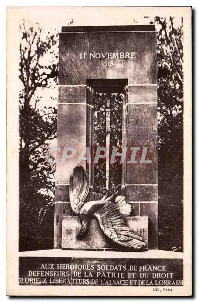 Marin-Monument — Forêt de Compiègne — 11. November 1918 — Armistice-Ausgabe - Vorderseite