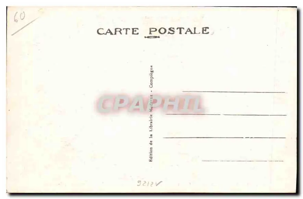 Bosque de Compiegne (Oise) — Clarity del Armisticio — La Placa central (Machès, arquitecto) - Reverso