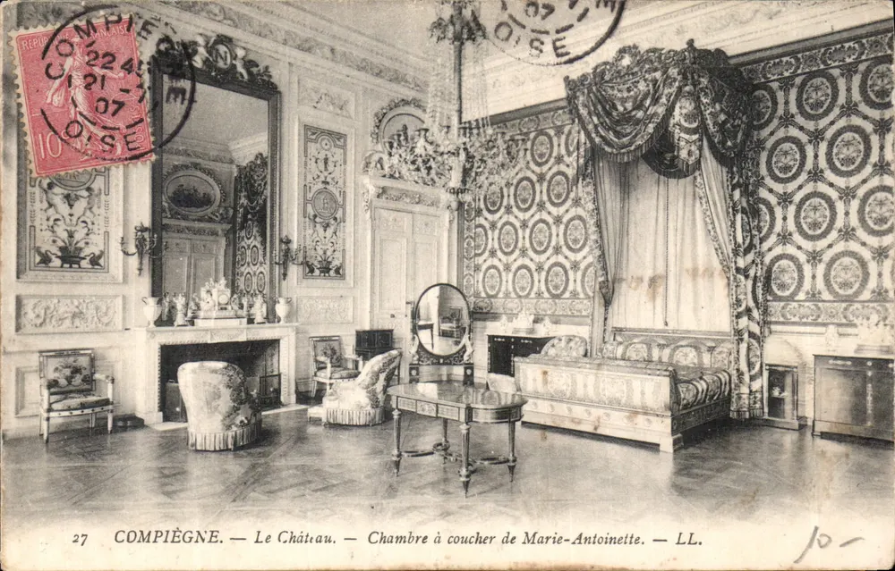 Compiègne — Das Schloss — Schlafzimmer von Marie-Antoinette — LL. - Vorderseite