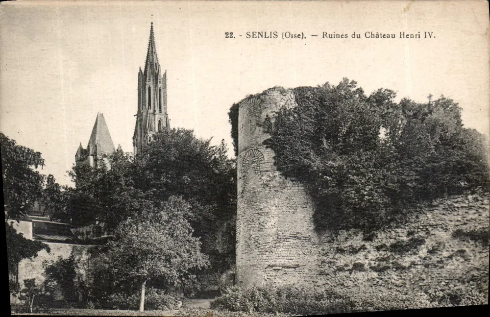 Senlis (Oise) — Ruínas do Castelo Henri IV — J. Bourgogne-Thiérry, n°22 - Frente