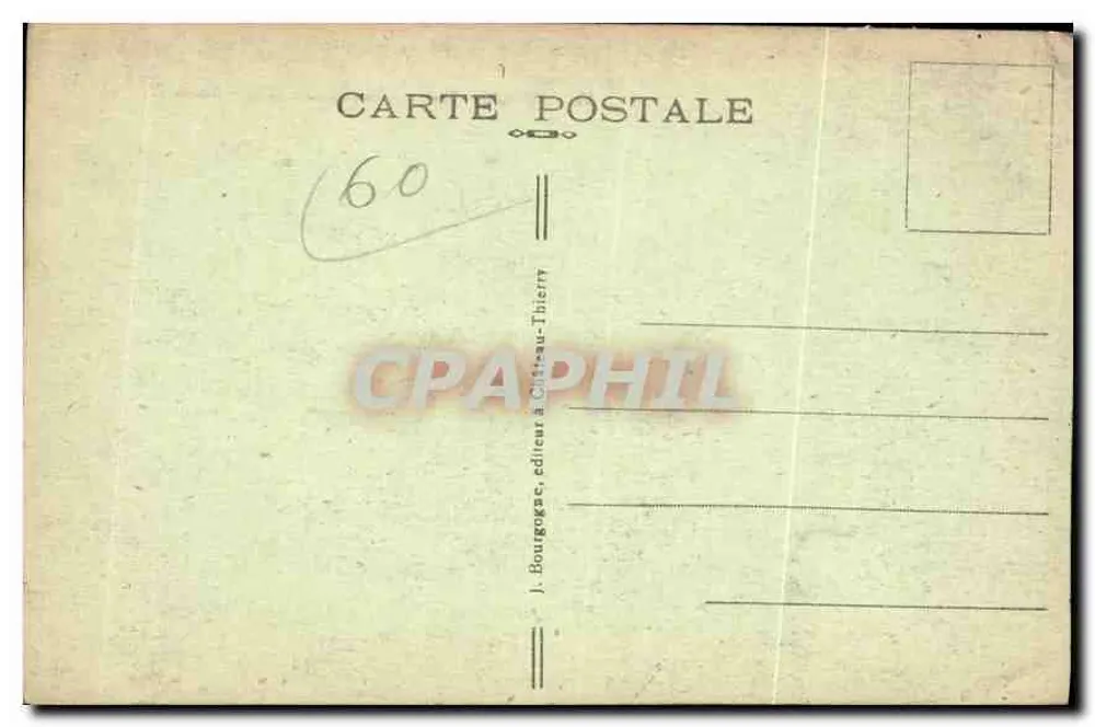 Senlis (Oise) — Ruínas do Castelo Henri IV — J. Bourgogne-Thiérry, n°22 - Verso