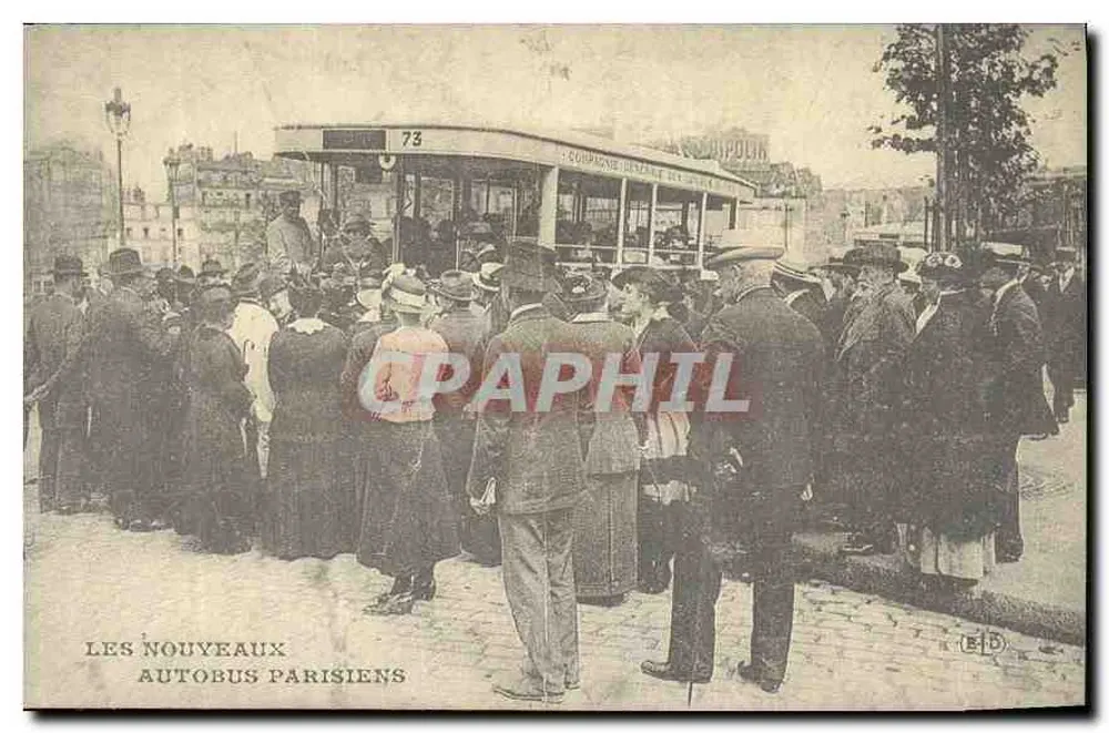 Os novos ônibus parisienses — Compagnie des Omnibus — n° 73 - Frente