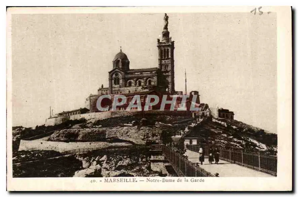 Marselha — Nossa Senhora da Guarda — Edição La Cigogne, Marselha - Frente