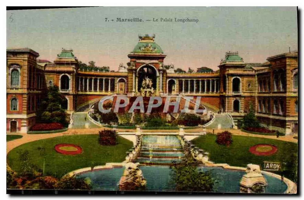 Marselha — O Palácio Longchamp — A. Tardy, Photo-Edit. Marselha - Frente