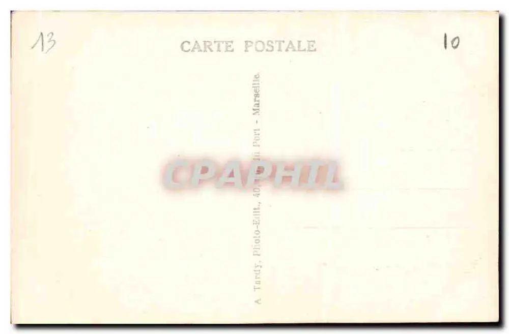 Marseille — O Castelo de If — A. Tardy, Photo-Edit., 40, rue du Port - Verso