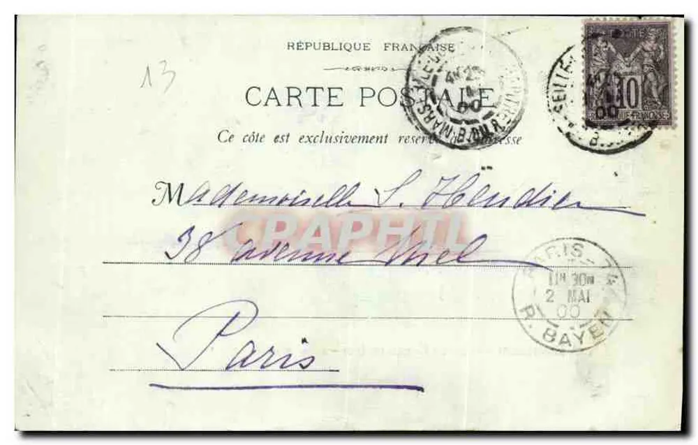 Les Martigues - 100 - Der Königskanal — E. L. Phot - Rückseite