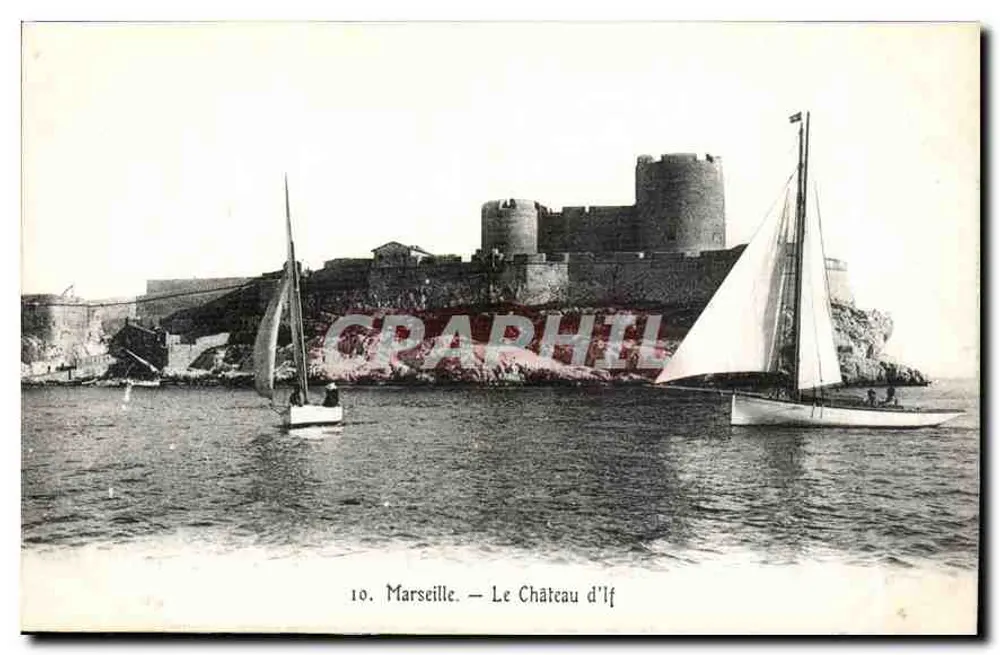 Marseille — O Castelo de If — editor não identificado, n° de série 10 - Frente