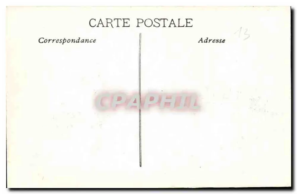 Marseille — O Castelo de If — editor não identificado, n° de série 10 - Verso