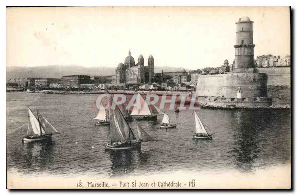 Marseille — Fort Saint-Jean und Kathedrale — PB - Vorderseite