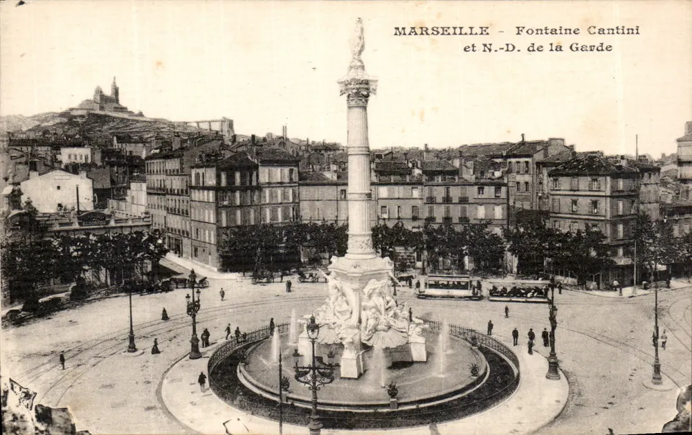 Marseille - Fontaine Cantini und N.-D. de la Garde - Vorderseite