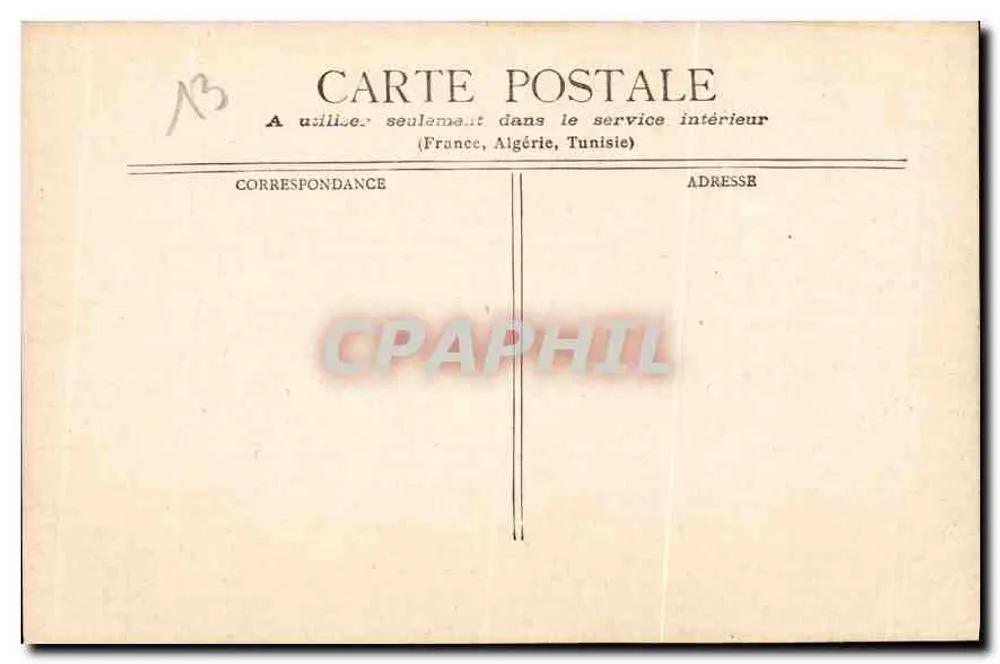 Marselha - Museu Borély — editor Staerck Paris, número de série não visível - Verso