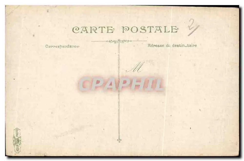 Île de l'îlot de la Garoupe — phare et fortifications — éditeur imprimeur non identifié - Verso