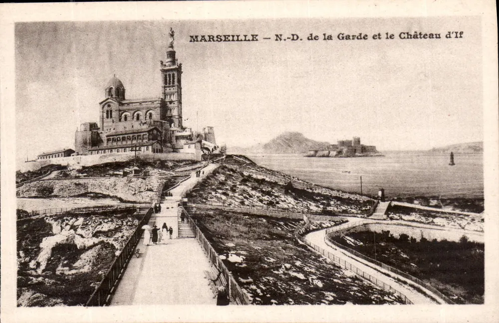 Marseille — N.-D. de la Garde und das Schloss If - Vorderseite