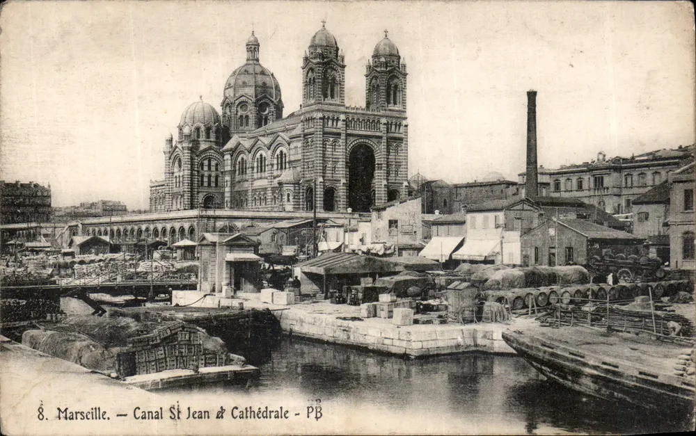 Marseille — Kanal Saint Jean & Kathedrale — P.P. - Vorderseite
