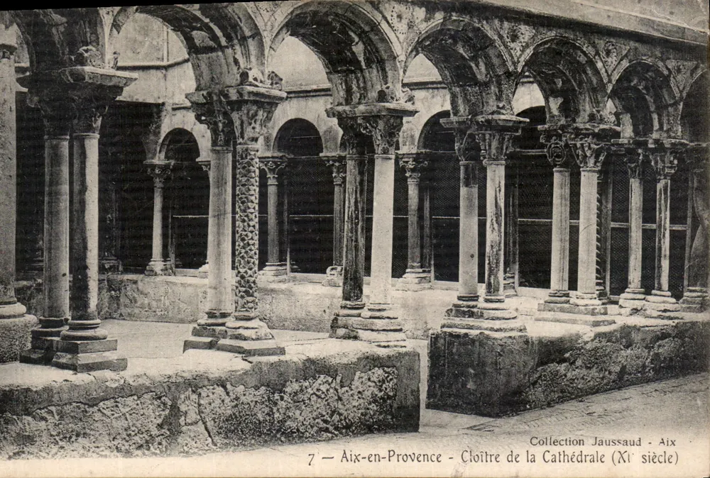Aix-en-Provence — Claustro da Catedral (século XI) — Coleção Jaussaud - Frente