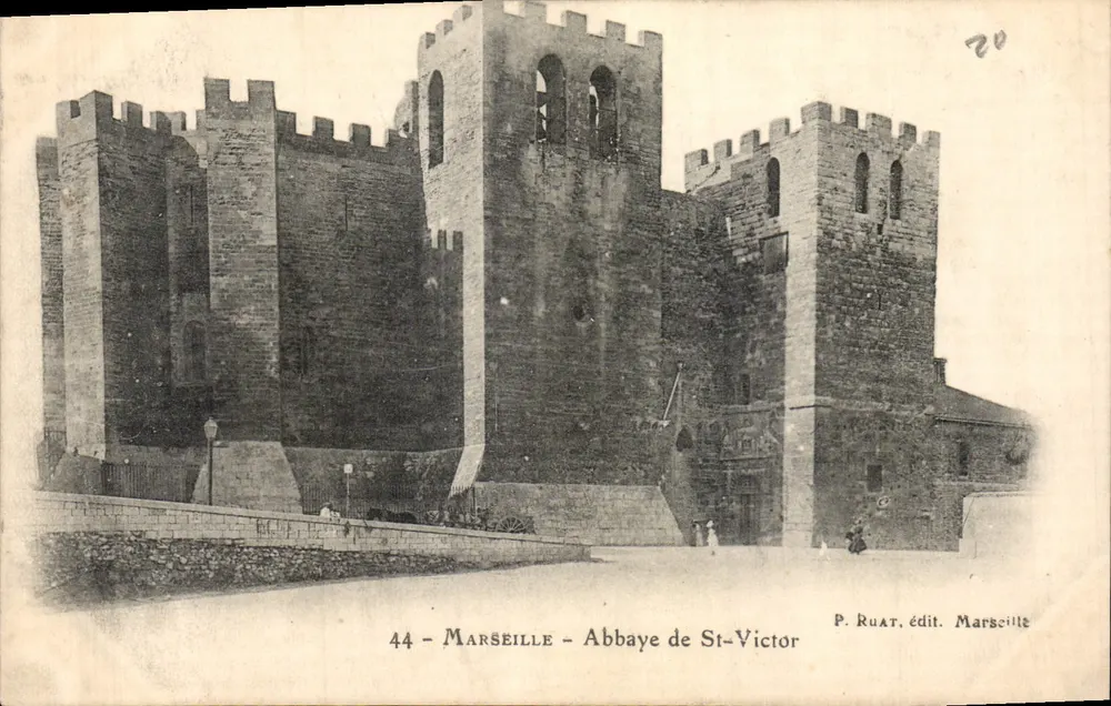 Marseille - Abadia de São Vicente — P. Ruat, edição Marseille, n°44 - Frente