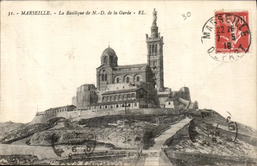 Marselha - A Basílica N.-D. da Guarda - EL. - Frente