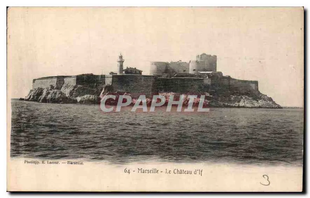 Marselha - O Castelo de If — Phototyp. E. Lacour — n° 64 - Frente