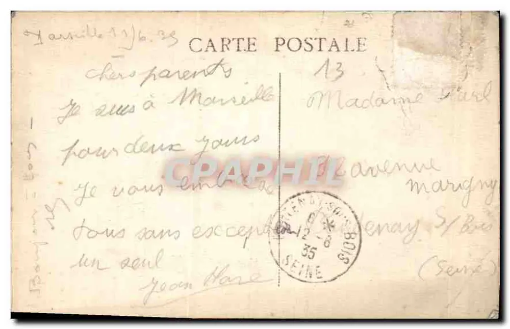 Marseille — N.-D. de la Garde und das Schloss If - Rückseite