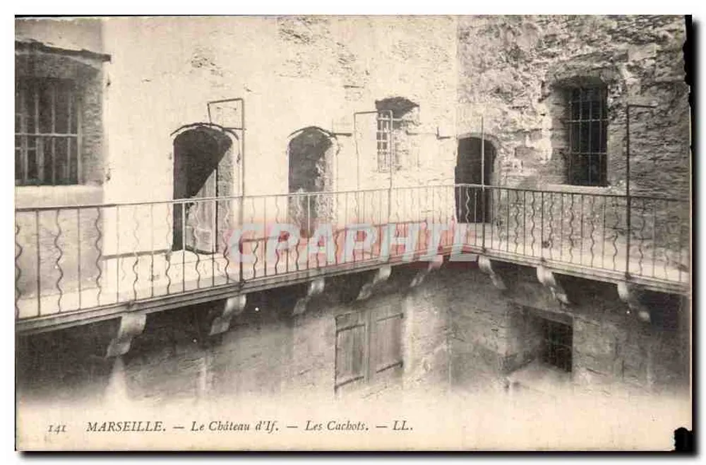 Marselha — O Castelo de If — Os Cachots — LL. — n° 141 - Frente