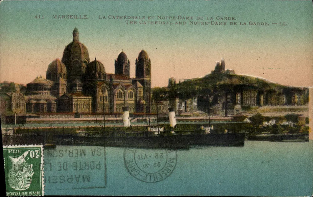 Marseille — Die Kathedrale und Notre-Dame de la Garde — LL - Vorderseite