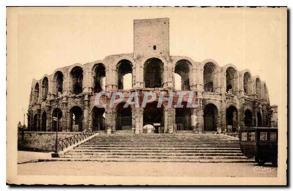 Arles (B.-du-Rh.) — Die Arenen — Römisches Amphitheater — Foto. Combier Mâcon - Vorderseite