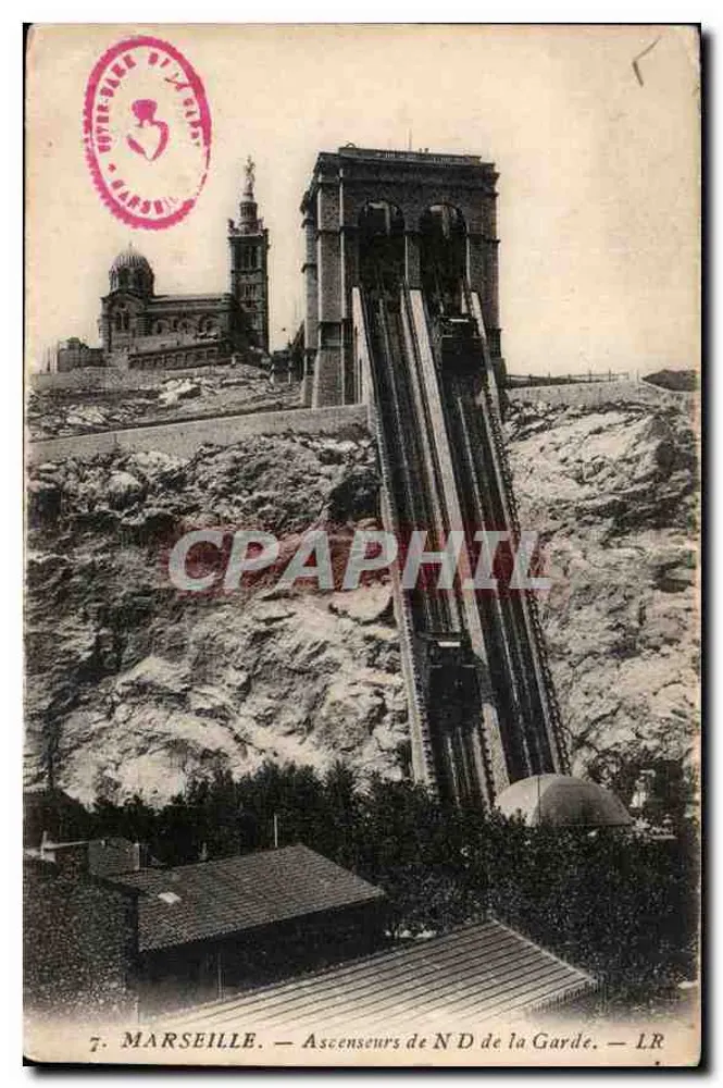 Marseille — Elevadores de ND da Garde — LR - Frente