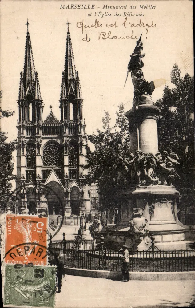 Marseille - Denkmal der Mobiles und die Reformierte Kirche - Vorderseite