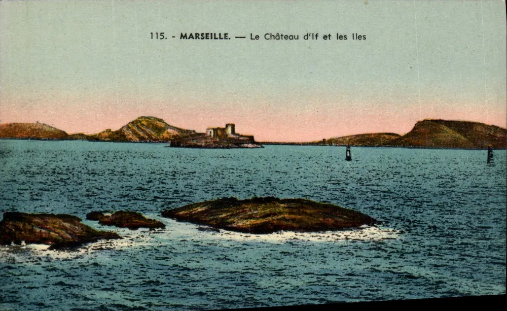 Marselha — O Castelo d'If e as Ilhas — Editor anônimo, n° 115 - Frente
