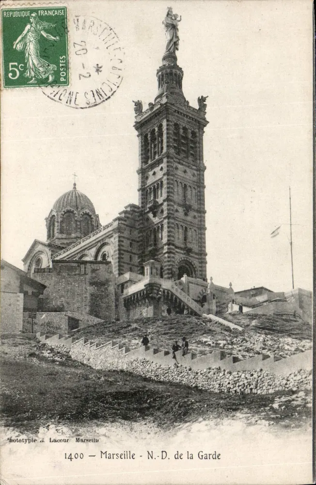 Marselha - N.-D. de la Garde — Phototypie J. Lacour, n°1400 - Frente