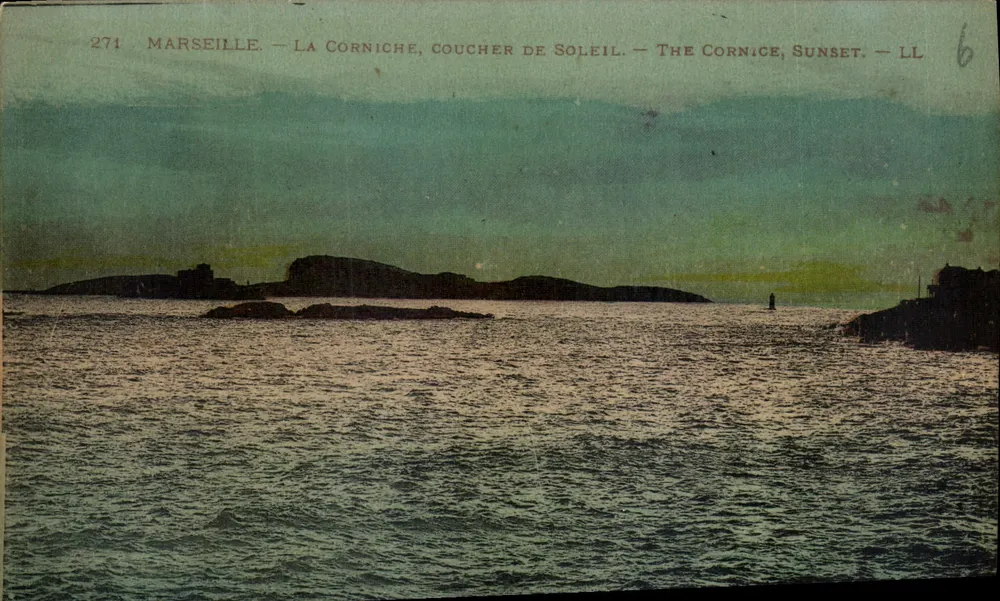 Marseille — A Corniche, pôr do sol — LL 6 - Frente