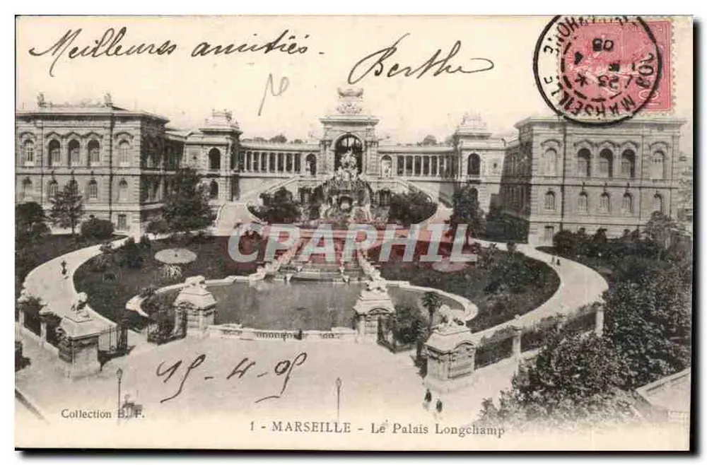 Marselha - O Palácio Longchamp — Coleção B.F. — n°1 - Frente