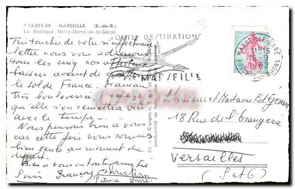 Basilika Notre-Dame-de-la-Garde — Marseille — Verlag La Cigogne n°13.055.09 - Rückseite