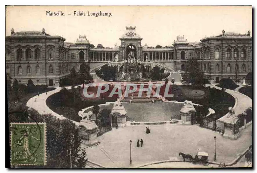 Marseille — Palácio Longchamp — editor A. Publicité, n° 154 - Frente
