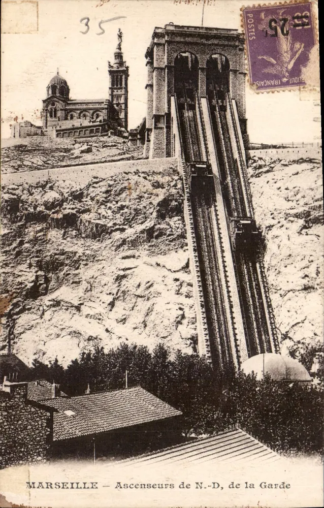 Marsella — Ascensores de N.-D. de la Guardia - Anverso