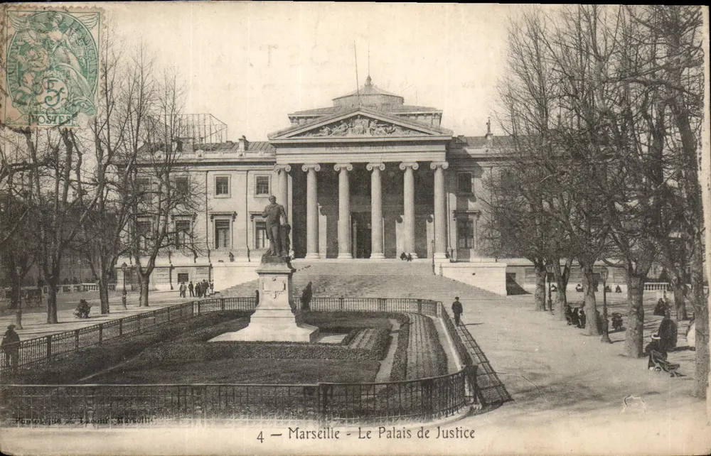Marseille — O Palácio de Justiça — Pérouse & Lacombe, n°4 - Frente