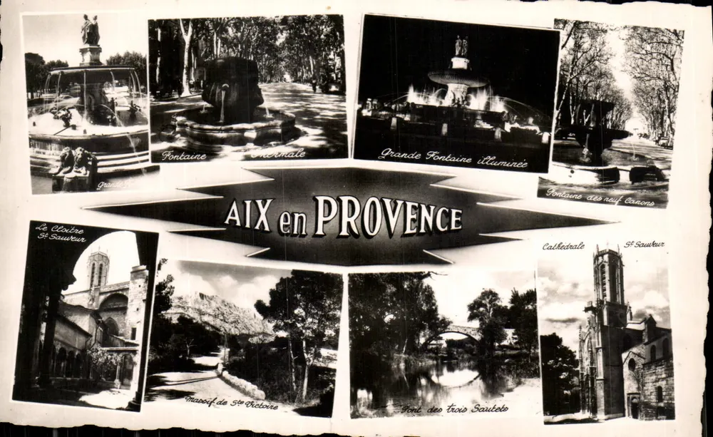 Aix-en-Provence — Fontänen und Denkmäler — Editions de France, Marseille - Vorderseite