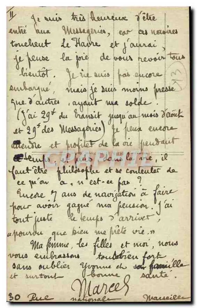 Marselha — Fontaine Cantini — editor desconhecido - Verso