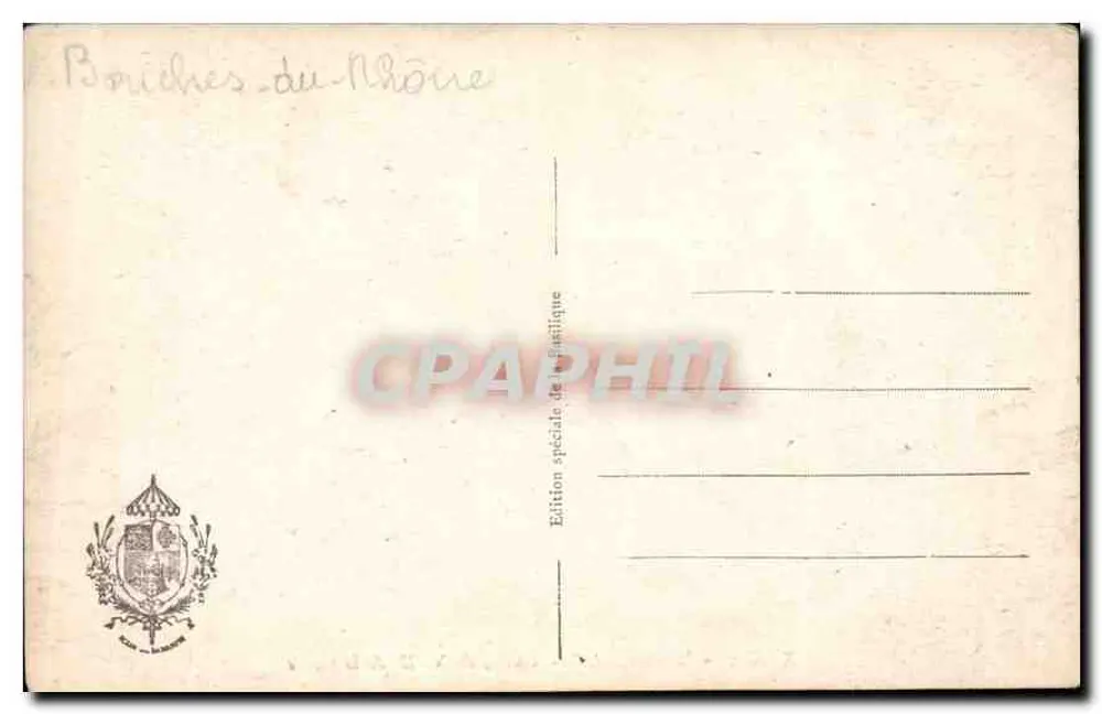 Marseille — Colline de N.-D. de la Garde — Édition spéciale de la Philinique - Verso
