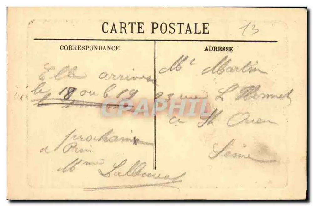 Allgemeiner Blick auf Marseille — Aufgenommen von Notre-Dame de la Garde — Verlag L.D. - Rückseite