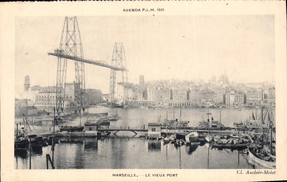 Marselha — O Velho Port — Agenda P.L.M. 1931, C.L. Auclair-Melot - Frente