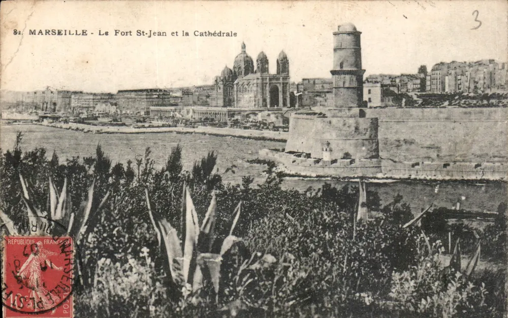 Marseille — Le Fort St-Jean und die Kathedrale — Phototype Marseille - Vorderseite