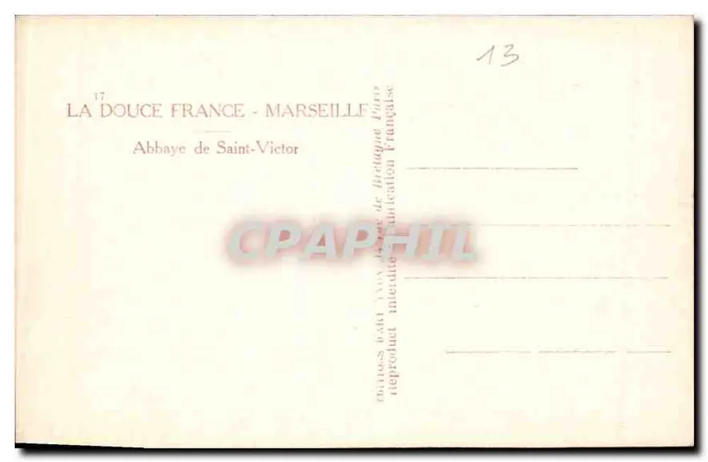 Abadia de Saint-Victor — Marselha — editor VVON - Verso