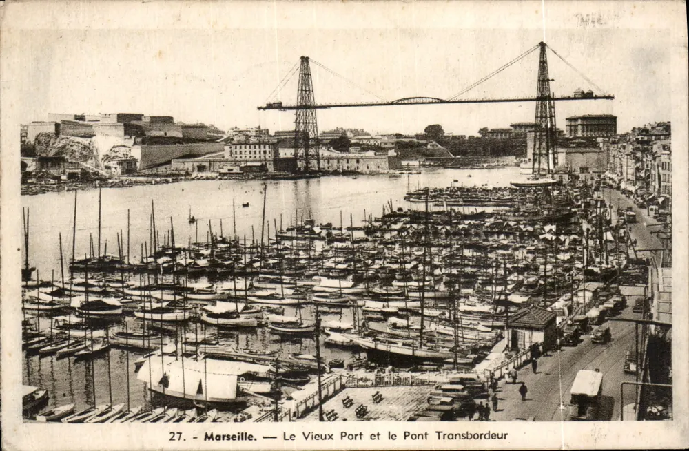 Marseille — Der alte Hafen und die Brücke Transbordeur — Unbekannter Verlag, Nr. 27 - Vorderseite